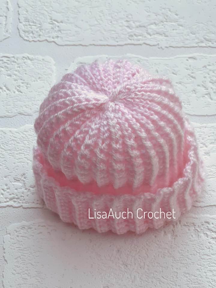How to crochet an EASY Newborn Infant Beanie Crochet Hat Pattern FREE