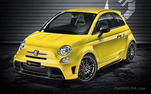 Abarth 695 Biposto Record in Modena Yellow