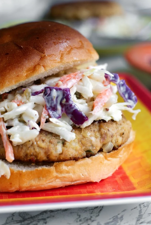 Tuna Cakes with Yogurt Tartar Slaw The Two Bite Club