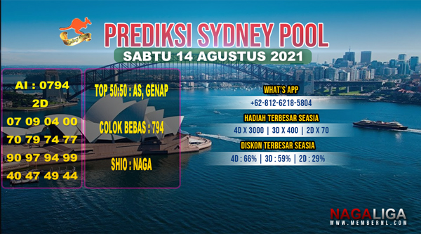 22 Prediksi sydney hari ini 2021 live tercepat