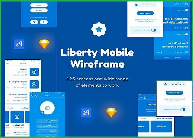 05 best Wireframe Templates for mobile iphone Free Download
