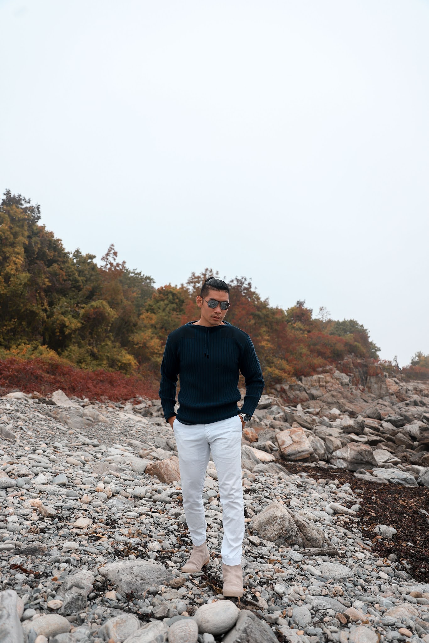 Fall Outfit Inspiration for Men 2020 | Leo Chan wearing NPeal James Bond NO TIME TO DIE Sweater