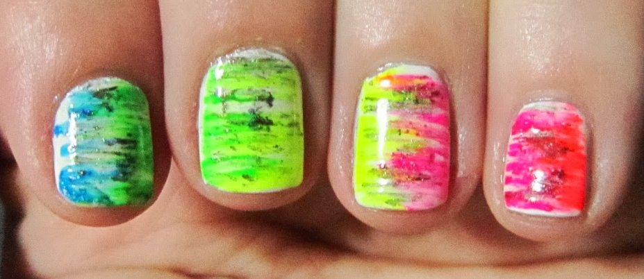 Glam Fiend: NCC Neons #3 - Brushes Neon Rainbow