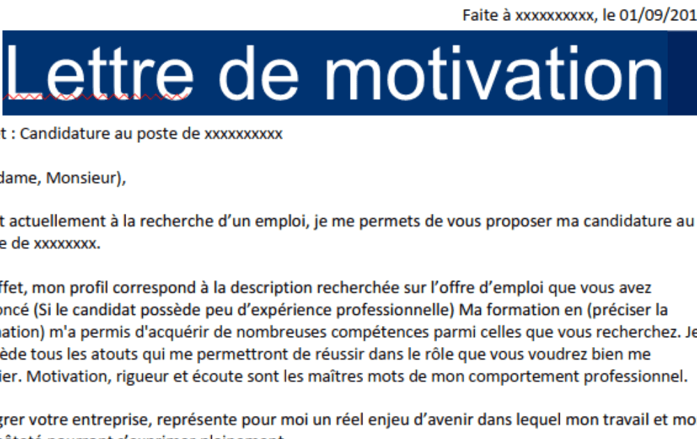 Lettre De Motivation Passe-partout Exemple www.4geniecivil.com