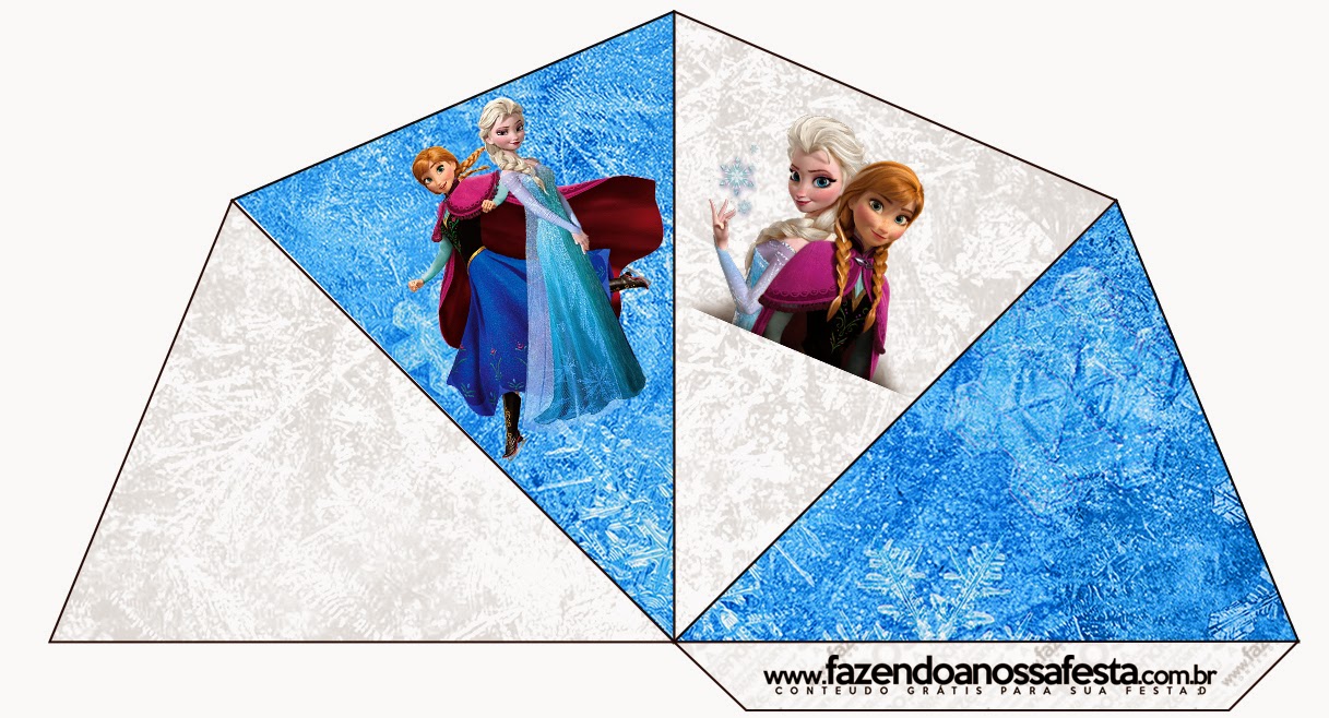 Frozen Nevando: Imprimibles Gratis para Fiestas. Para conos = cucuruchos.