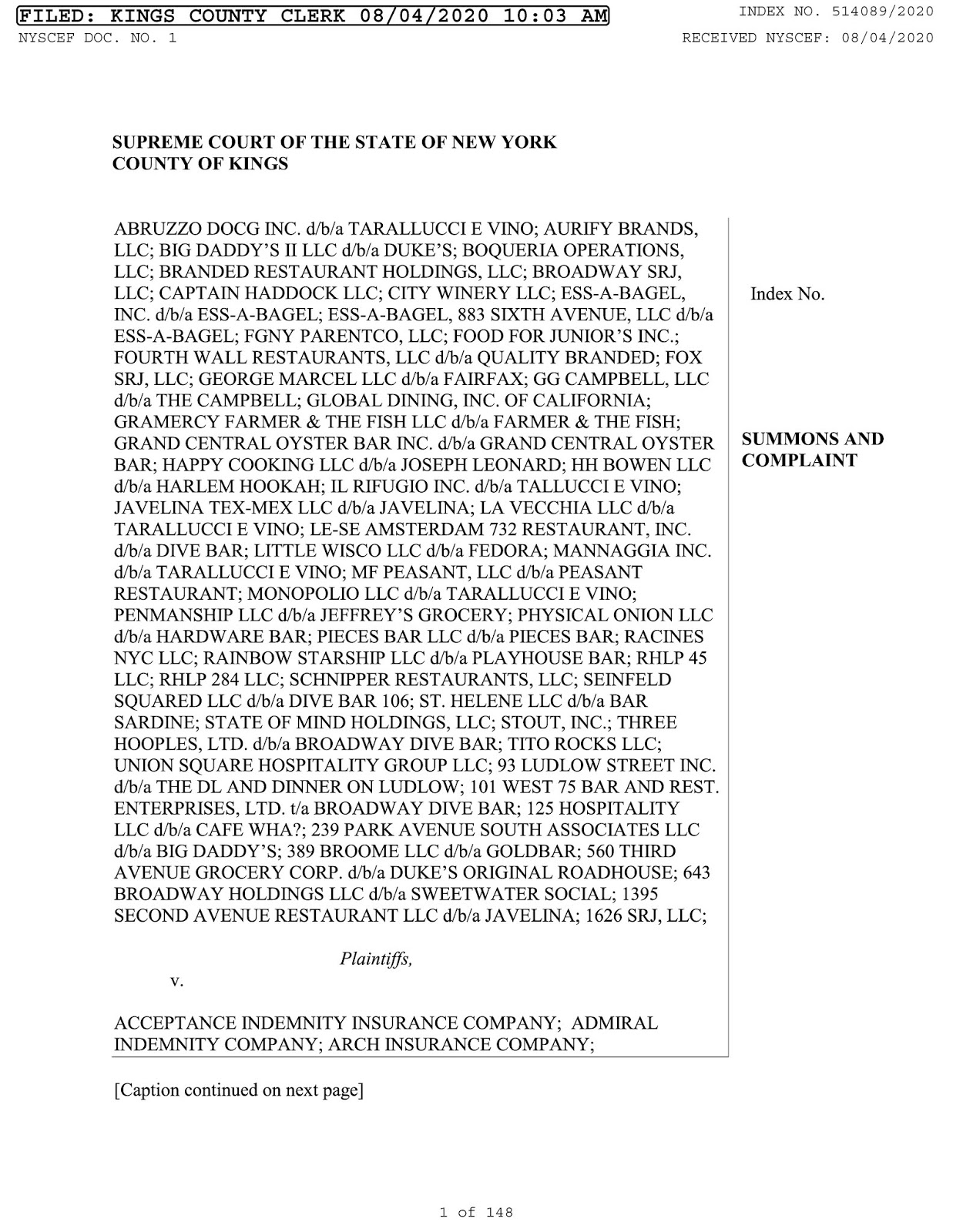 Coverage Counsel The Jenner Complaint