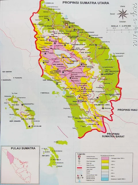 Gambar peta Sumatra Utara