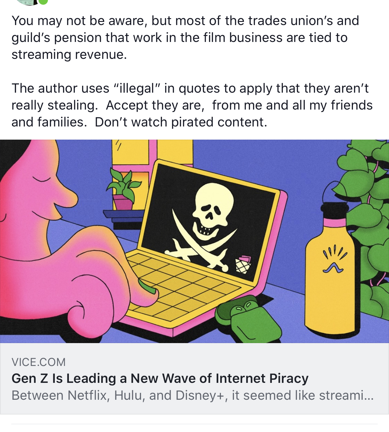 Pirating Movies doesn’t hurt anyone, right?