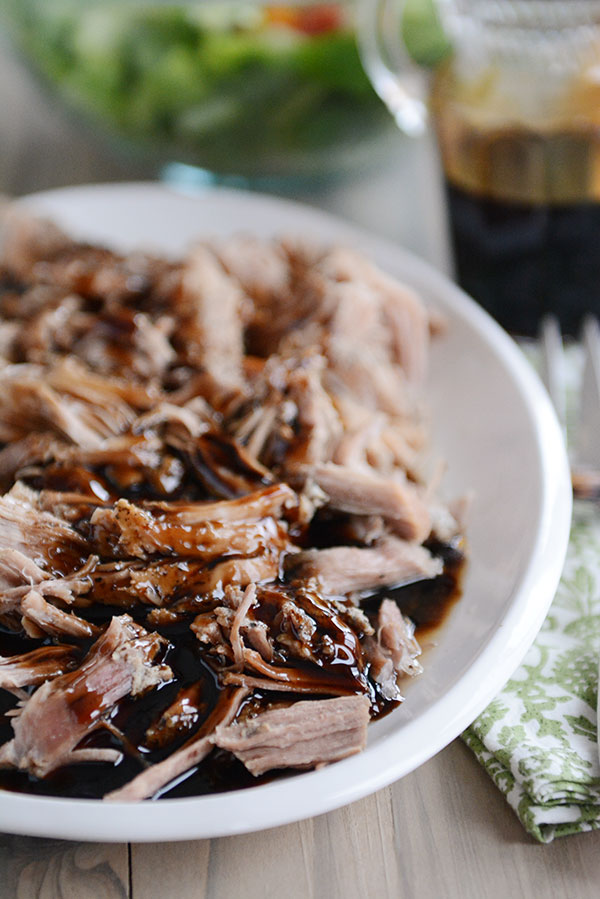 Sweet Balsamic Glazed Pork from Mel's Kitchen Cafe (Slow Cooker or