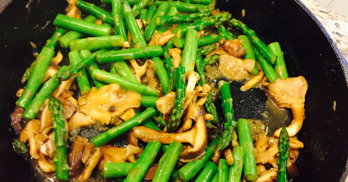 doughreme Sautéed Asian Asparagus and Shiitake Mushrooms