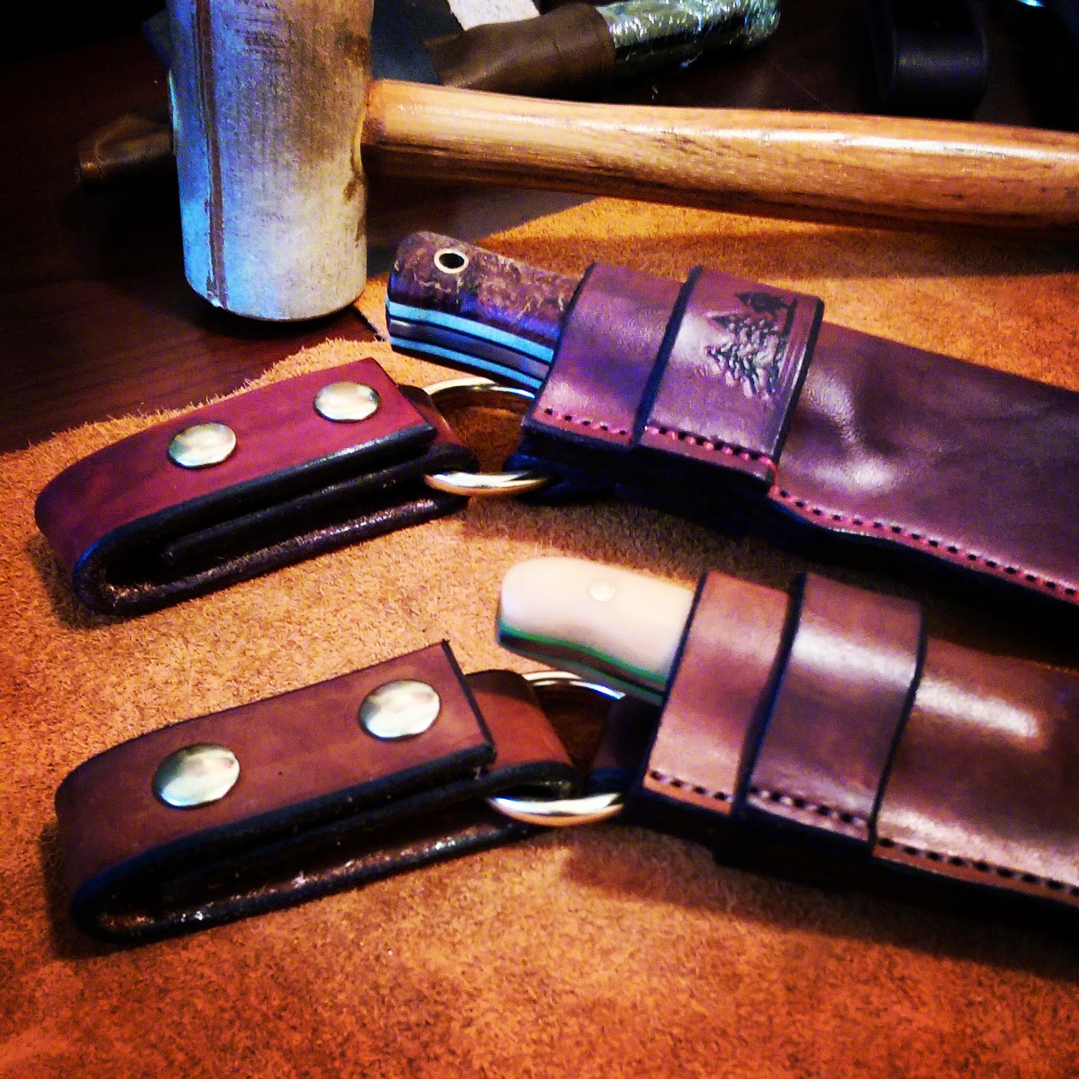 Black Forest Bushcraft Deluxe Bushcraft Sheaths for Two Karelia Custom