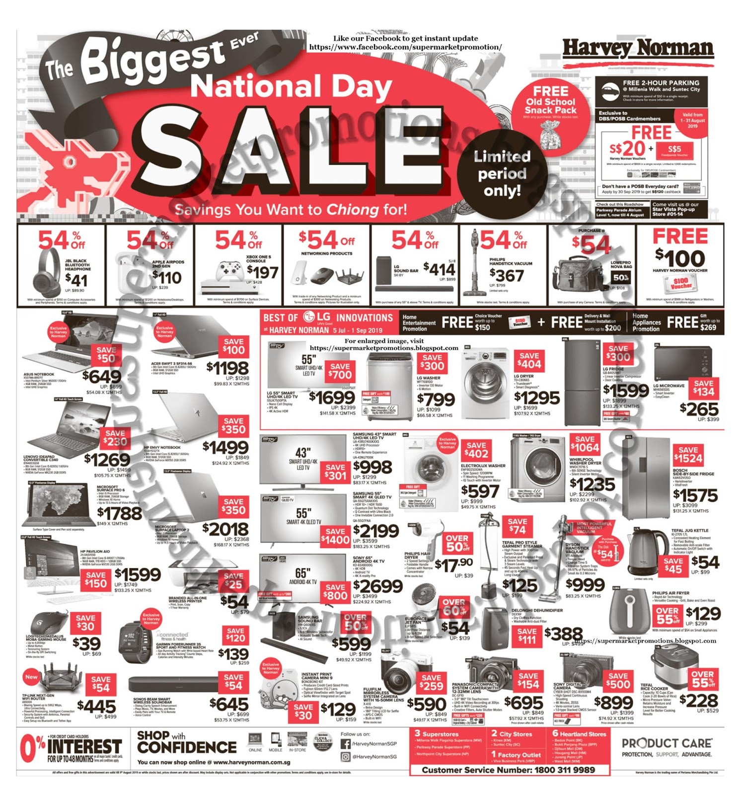 Harvey Norman National Day Sale 03 August 2019 Supermarket Promotions