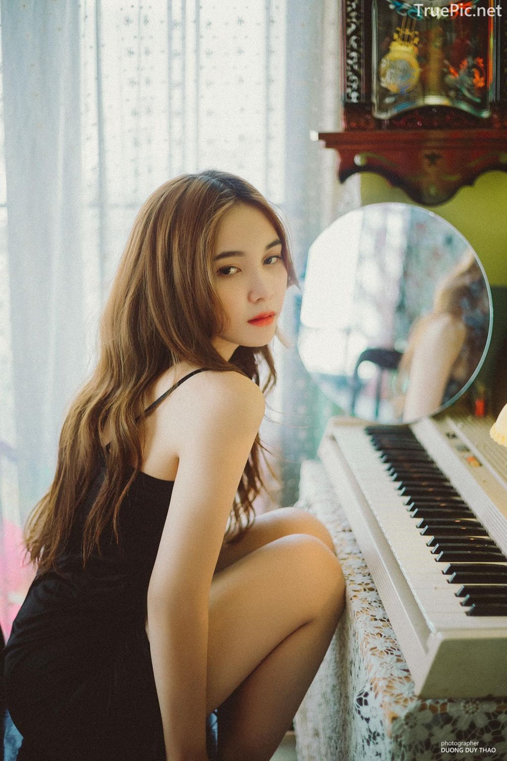 Vietnamese cute model - Nguyen Yen Nhi - One day practicing piano - Picture 8