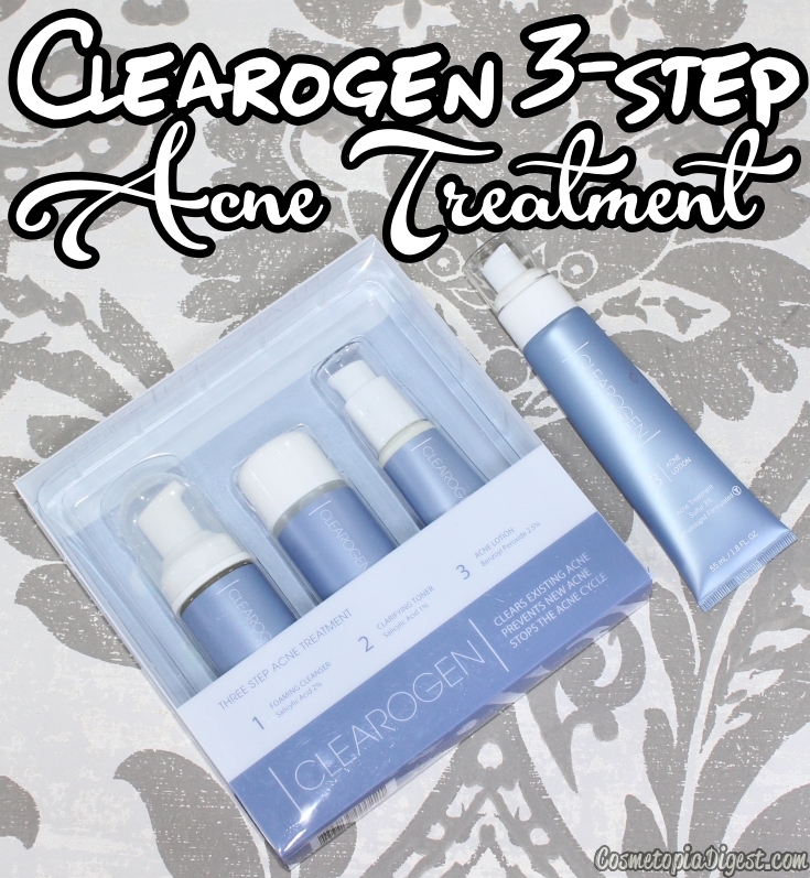 Review of the Clearogen Three-Step Acne Treatment regimen and how it worked on hormonal adult cystic acne.   