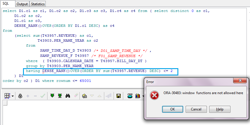 Journey With OBIEE DENSE RANK As A Filter In OBIEE