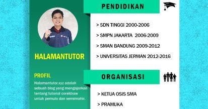 Cara Membuat Desain Cv Profesional Di Corel Draw Halaman Tutor