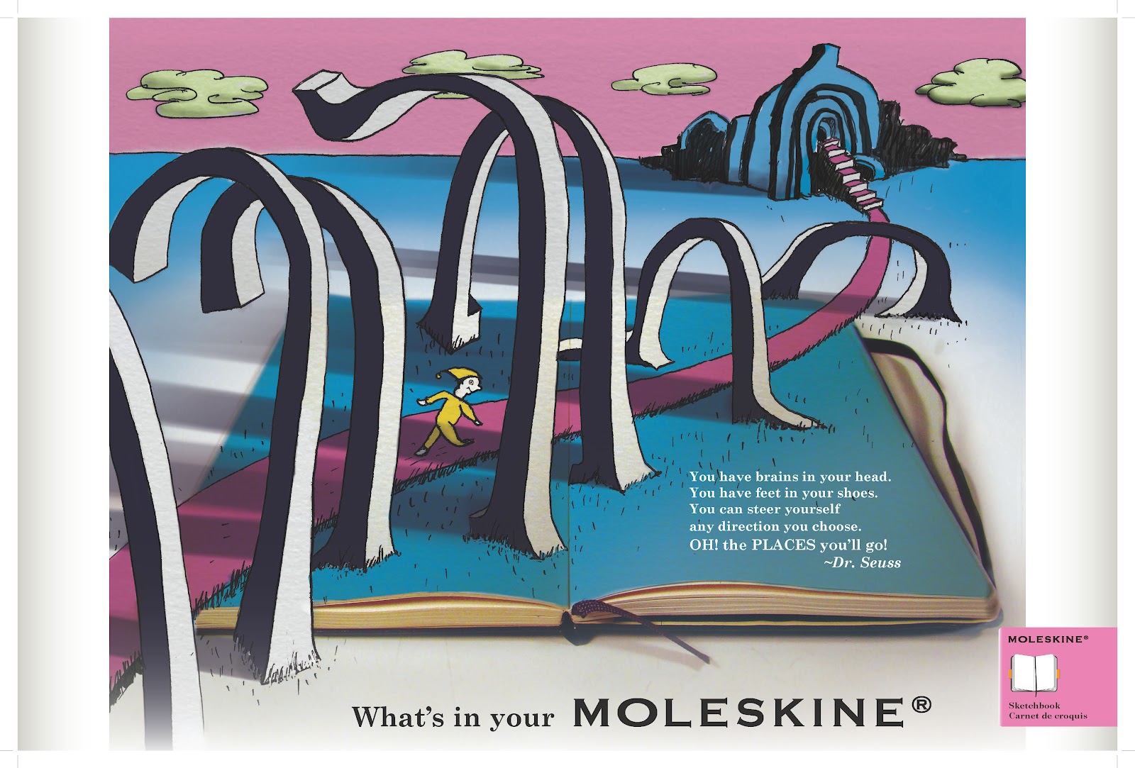 Art from the chasm Design studio II; Moleskine campaign