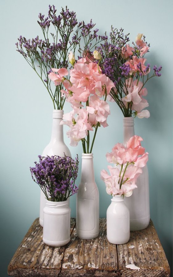 Jarrón flores DIY