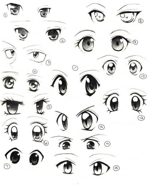 Bộ Brush Vẽ Đôi Mắt Dành Cho Anime Và Chibi ...| 100 Drawing Anime Eyes(Vẽ  Đôi Mắt Anime)(｡' '｡) Ý Tưởng | [Sưu Tầm] Một Số Kiểu Mắt-Miệng Để Vẽ Khuôn  Mặt