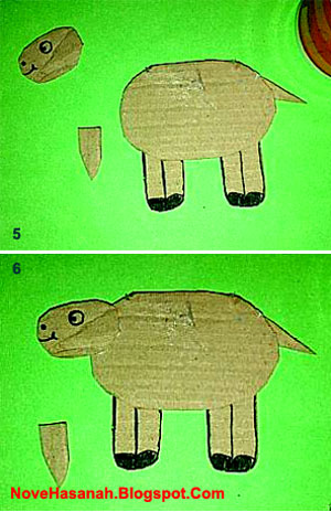 Cara Membuat Boneka Domba dari  Kardus 