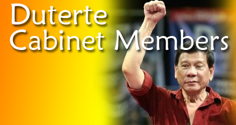 Duterte Cabinet Members Complete List Of Cabinet Members Under