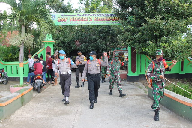 Memasuki New Normal Kodim Sragen Masih Semprot Disinfektan