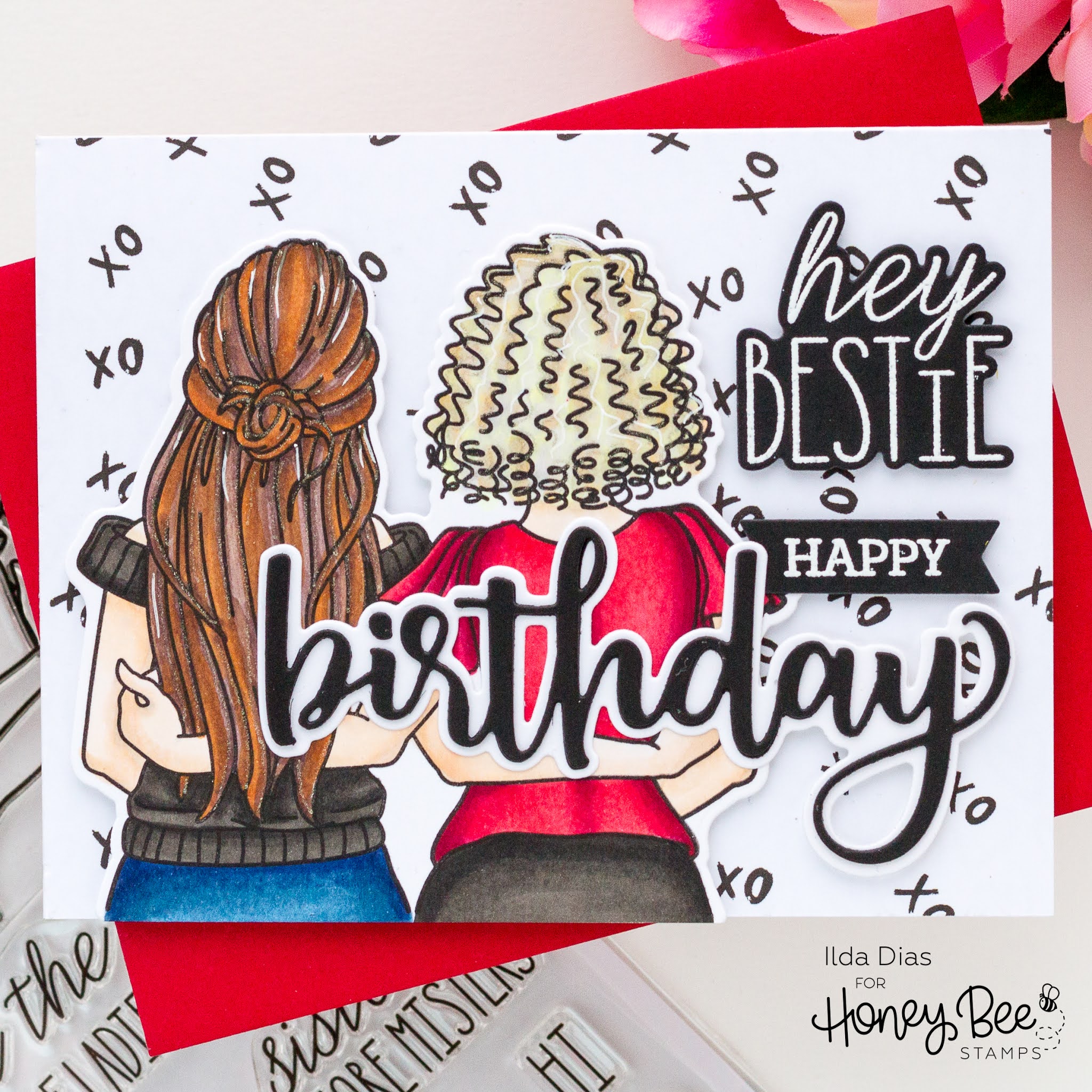 I Love Doing All Things Crafty Hey Bestie Birthday Card Honey Bee