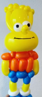 Luftballonfigur von Bart Simpson.