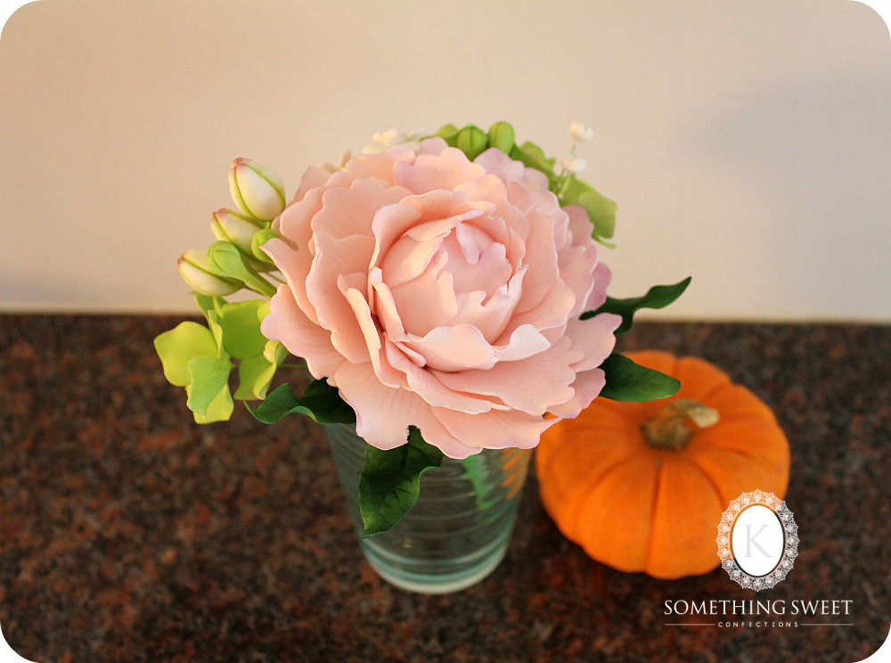 {Katie's Something Sweet} Handcrafted Sugar Flower, Closed Peony