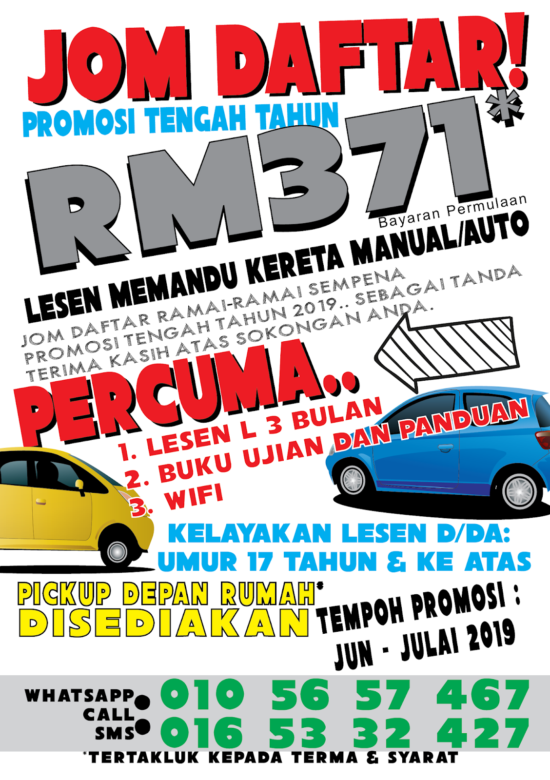 LESEN KERETA AUTO/MANUAL Taiping Institut Memandu (Rakan Niaga