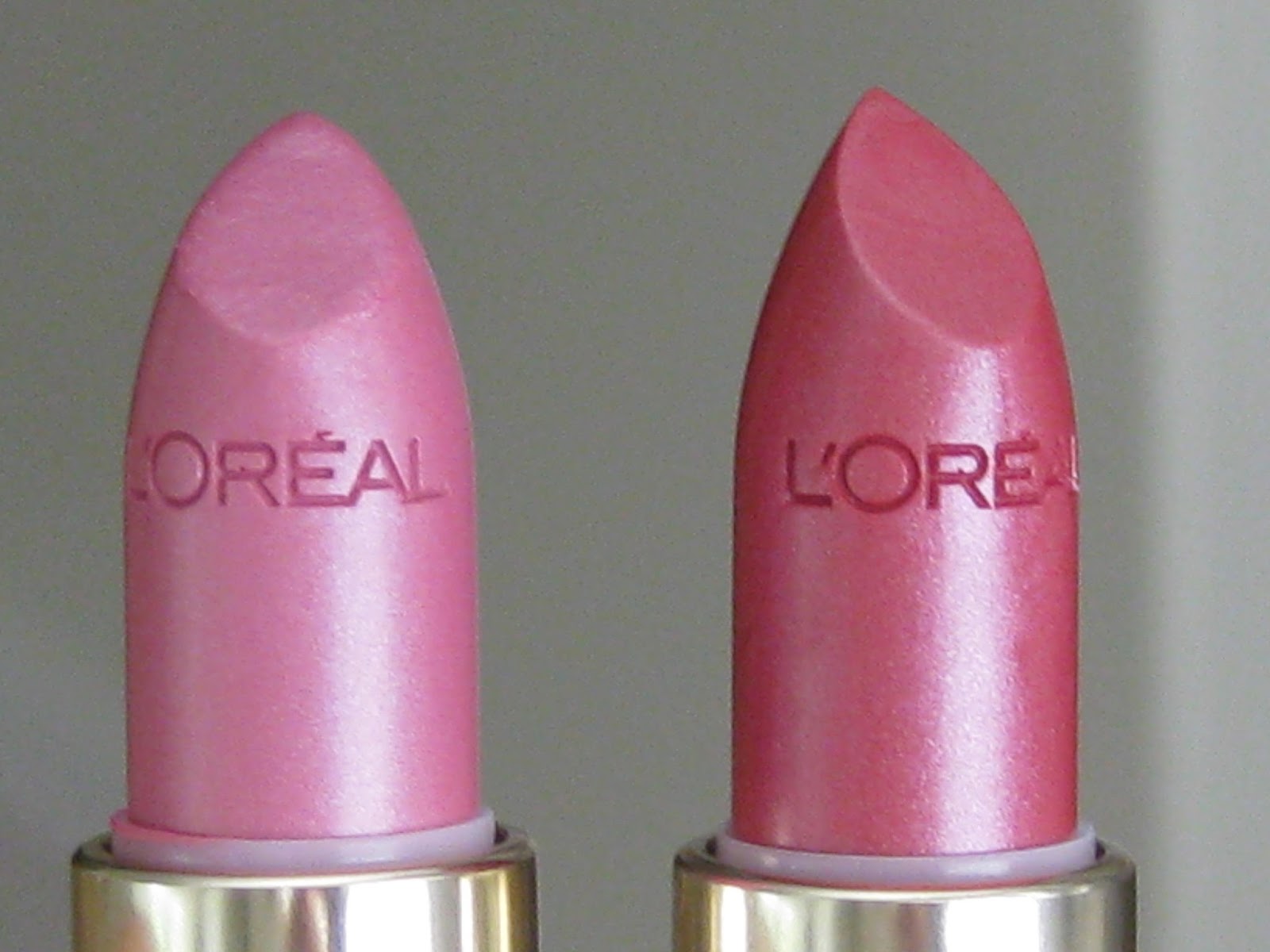 L'Oreal Colour Riche Lipstick "Tickled Pink" & "Peony Pink"