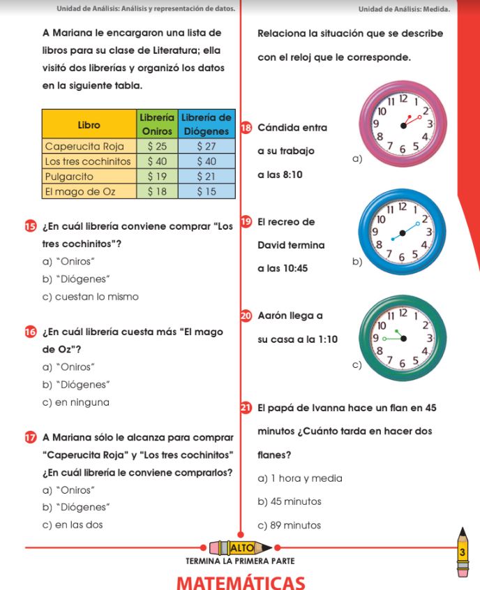 Examen Primer Trimestre para 3º Tercer Grado NUEVO DISEÑO (Septiembre