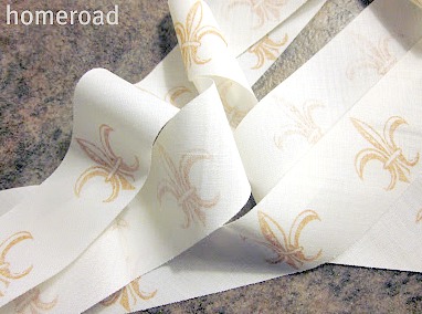 How to Make Your Own French Stamped Ribbon