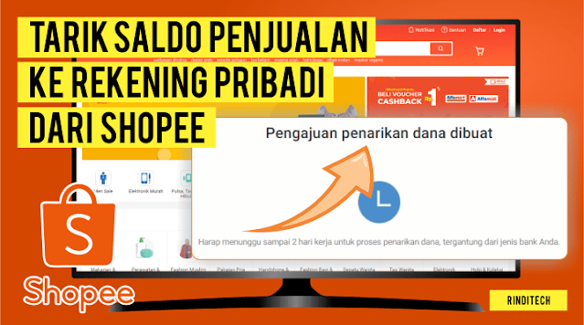 Cara tarik saldo penjualan di Shopee ke rekening pribadi