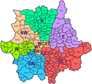 North East London Map Region | Map of London Political Regional