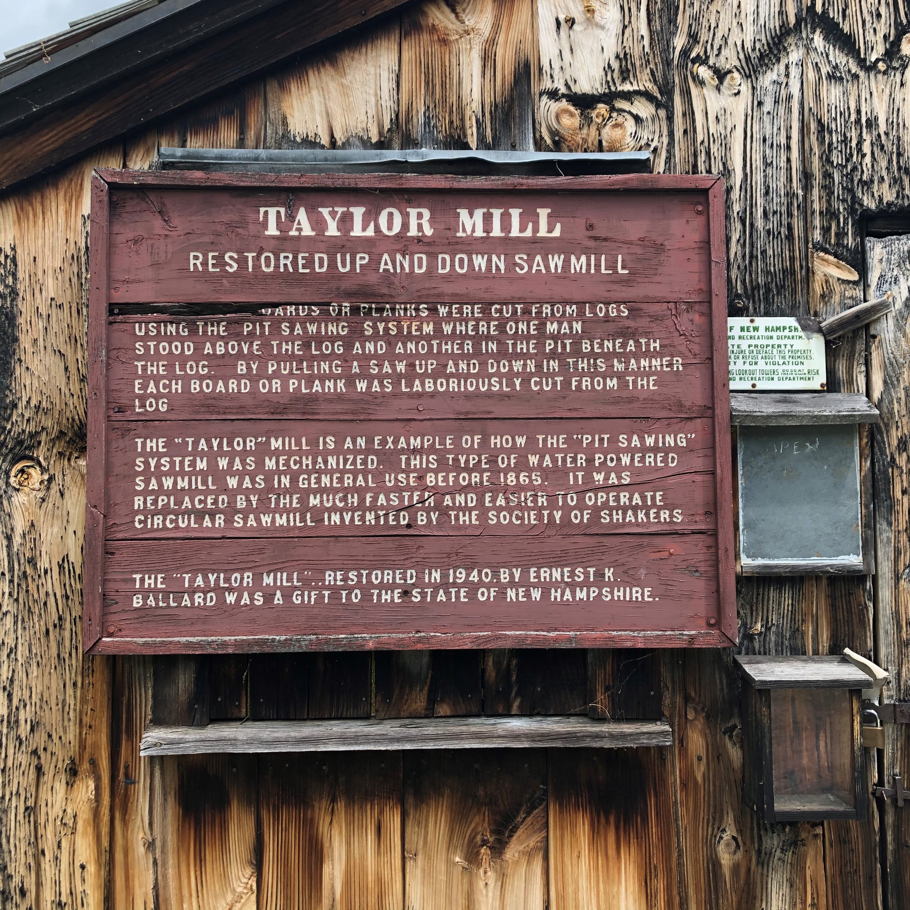 Taylor Mill Historic Site Derry, NH