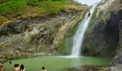 Bath Hot spring side Lake Segara Anak of Mount Rinjani