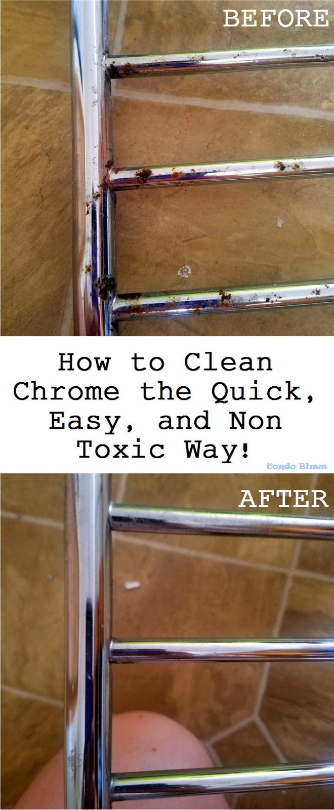 Condo Blues How to Clean Rusty Chrome the Non Toxic Way!