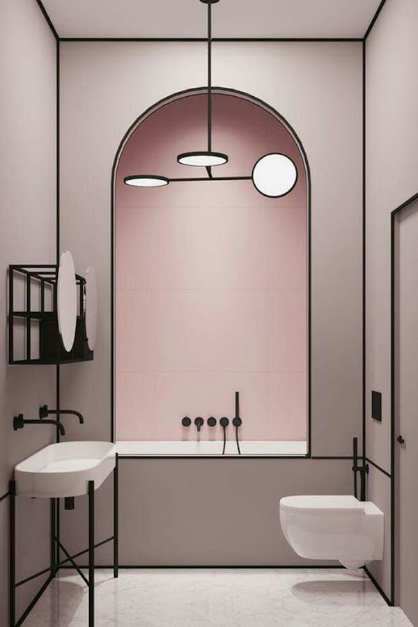 10 baños en color rosa Decoración