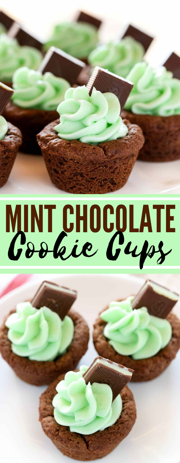 MINT CHOCOLATE COOKIE CUPS #desserts #cupcake