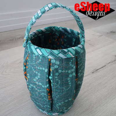 Barrel Lantern Fabric Basket crafted by eSheep Designs