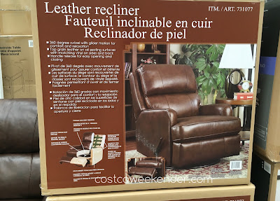recliner synergy leather costco chair relaxing comfortable tv