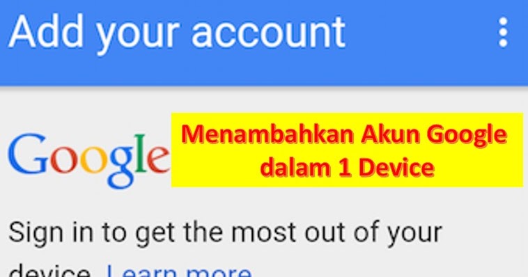 Cara menambah akun google di laptop
