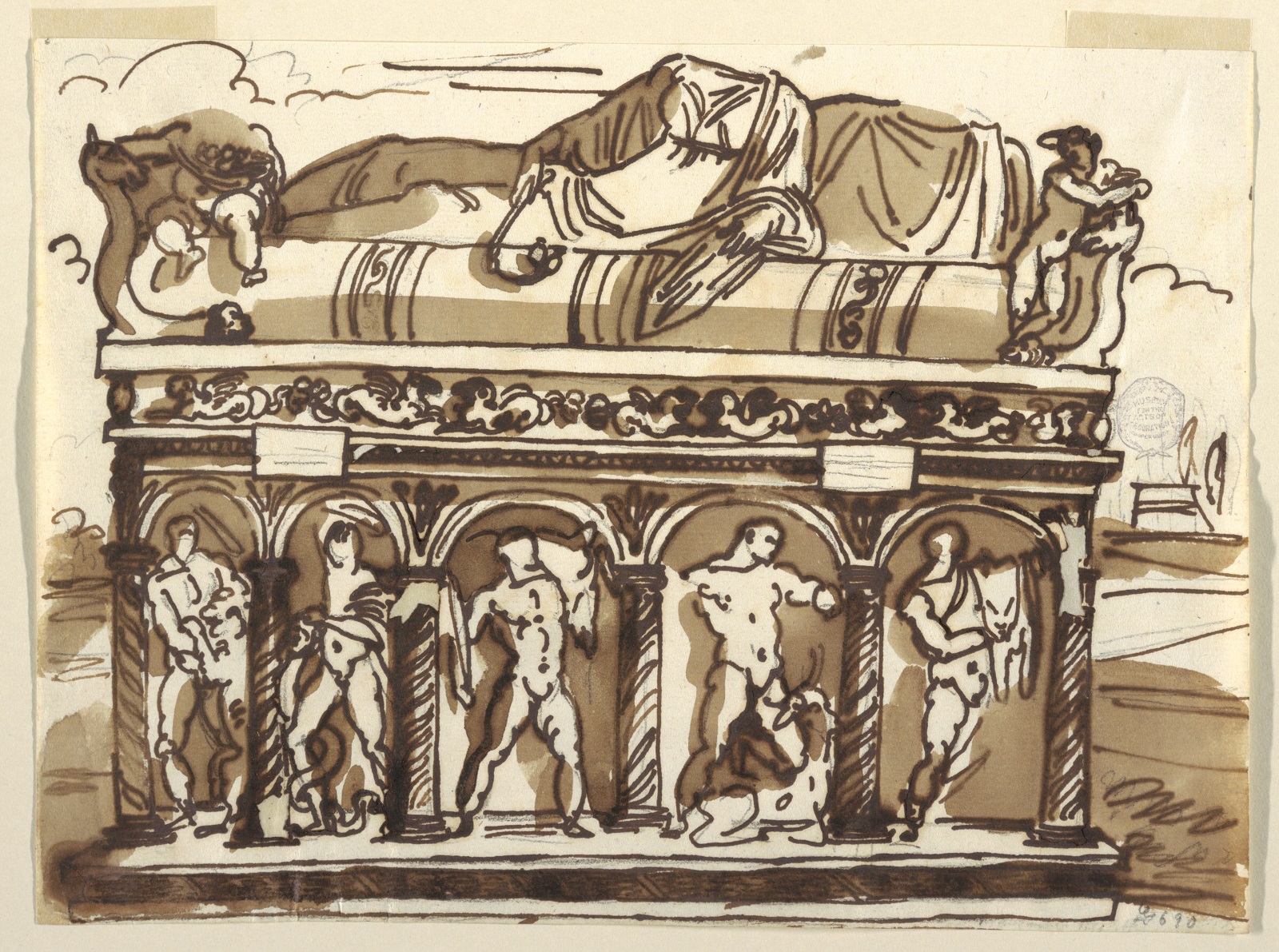 Spencer Alley Study Drawings by Felice Giani (17581823)