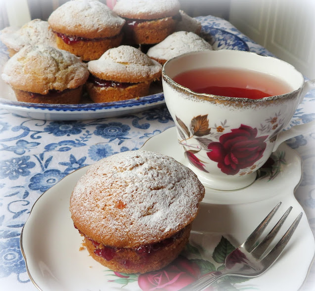 Lemon Cupcakes with Raspberry Jam