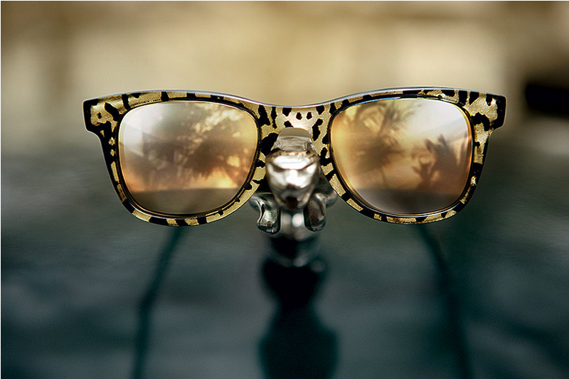 Disappear Here: Jimmy Choo x Carrera Sunglasses With Real Gold.