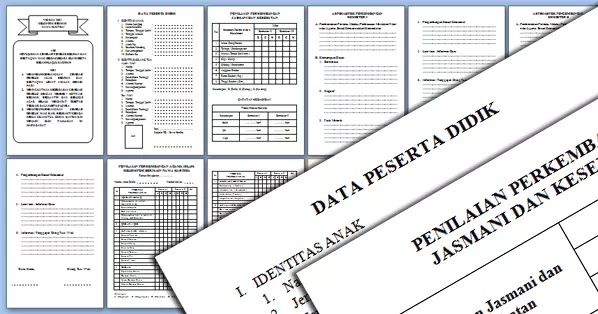 Contoh Raport Paud Kelompok Bermain Format Microsoft Word Berkas Edukasi