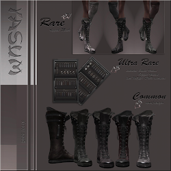 gacha boots fantasy trash enchanted secondlife grey combat