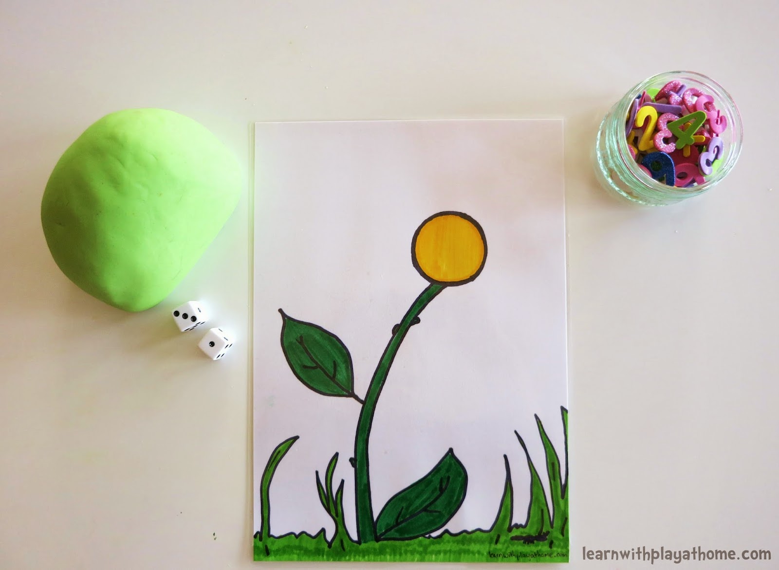 FREE PRINTABLE Spring Flower Playdough Mats - My Bored Toddler