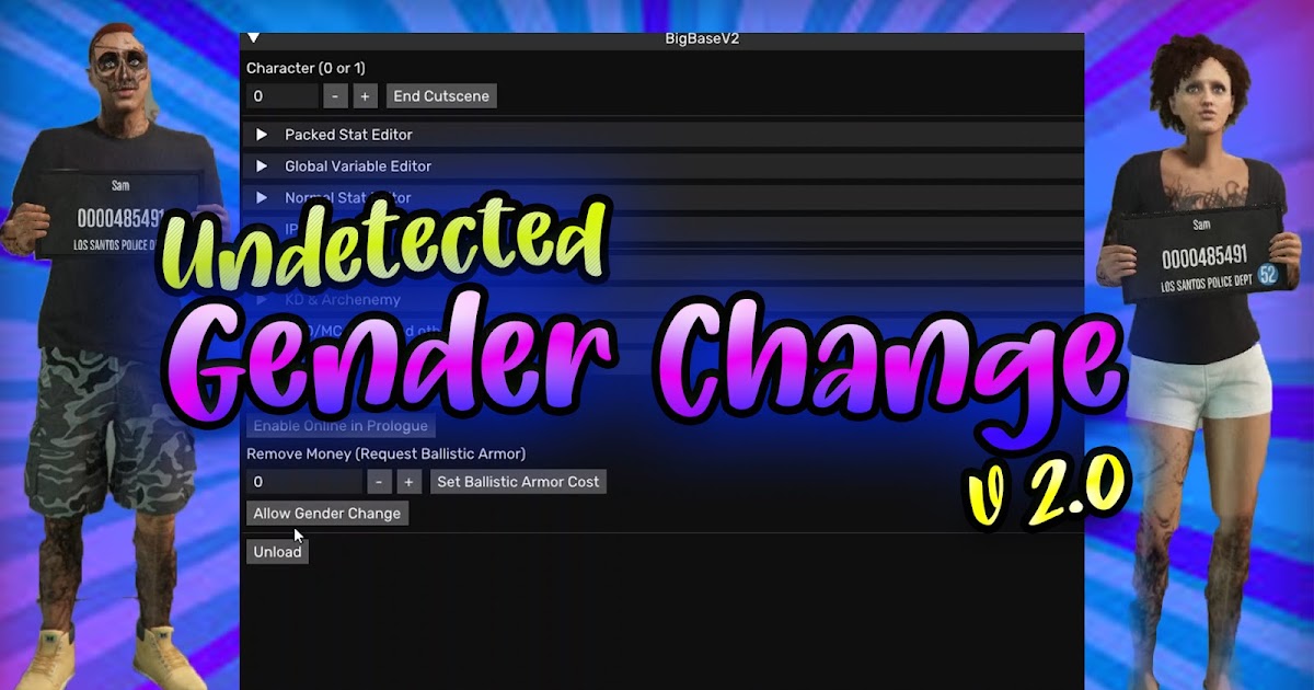 GTA V Online 1.57 Gender Change V2 Free Undetected Best Easy Way Change